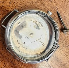 Rolex c.1916 Sterling Silver Officers Trench Watch Case, 34mm, With Crown Parts.