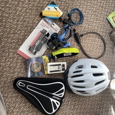 MASSIVE BIKE CYCLING JOBLOT BUNDLE HELMET BIKE LOCKS SAFETY