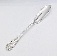 FINE VICTORIAN STERLING SILVER FLORAL BUTTER KNIFE London 1863