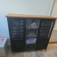 Brixton Metal and Wood Industrial style house Cabinet with draws. Retro rare