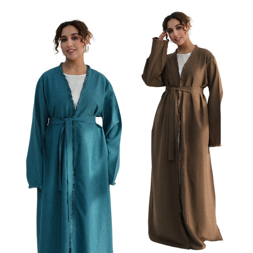 Dubai open kimono abaya long - kimono,
