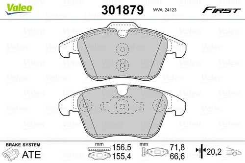 Valeo 301879 brake pad - valeo-oe,