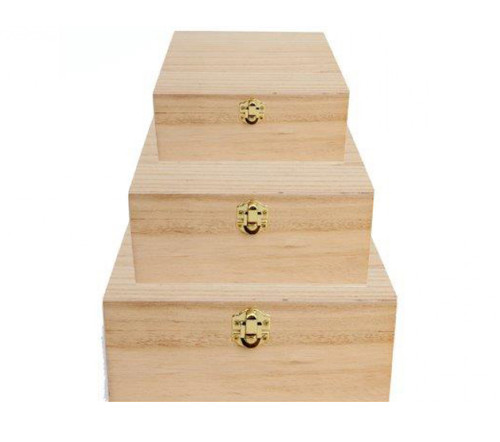 Set wooden storage boxes - set, 3