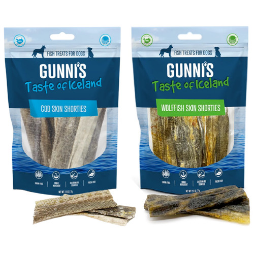Natural fish skin dog treats - treats, |