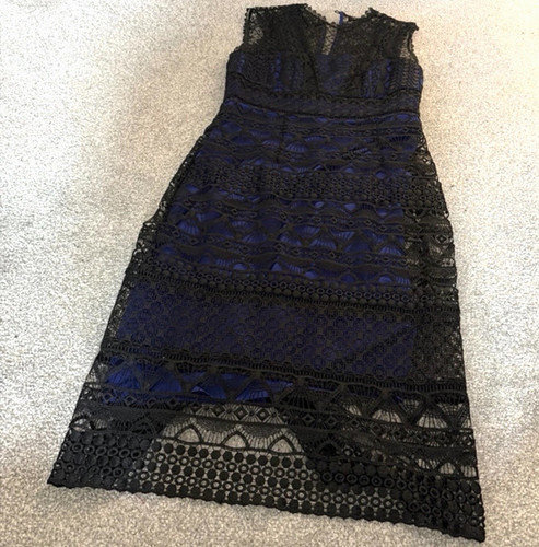 Karen millen black blue lace - karen,