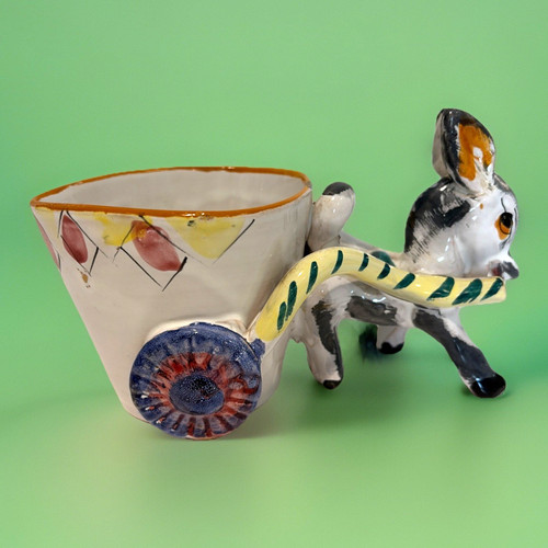 Vintage italian pottery donkey - italian,