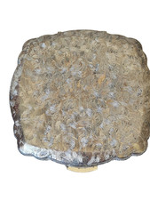 Vintage Powder Compact - KIGU, Silver Textured / Scalloped