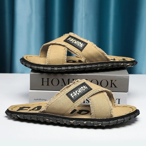 Men summer canvas slippers - men,
