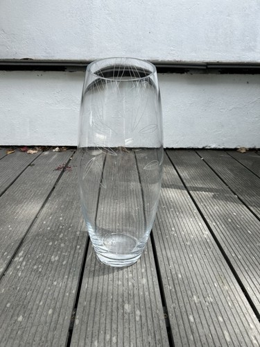 Tall clear vase - , floral