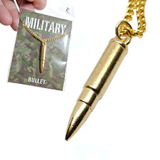 Bullet pendant military gold - bullet,