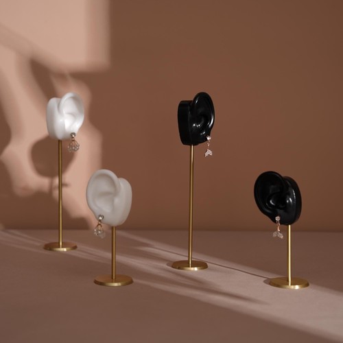 Silicone brass earring stand - earring,