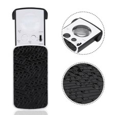30/60/90X LED Lighted Pocket Magnifying Glass Multi Power Portable With UV Light