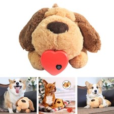 Soft Plush Puppy Toy with Heartbeat /Pet Sleeping Aid Buddy Calming Training