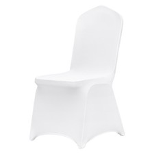 12PCS White Stretch Spandex Chair Covers for Weddings, Parties, and Dining