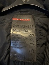 Prada Black Virgin Wool Padded