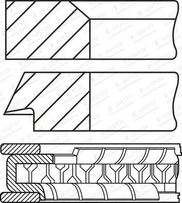Piston ring set 446007 00 - piston,
