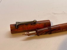 De La Rue London The New Swift Fountain Pen Vintage Orange Marbled