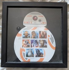 2017 Royal Mail Star Wars BB-8 Display Set Mint Cond 1st Class Stamps in Frame