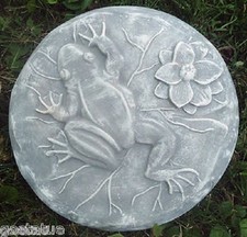 Frog on pad stepping stone