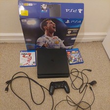 Playstation 4 Slim Console 500GB Black Boxed + 2 games 