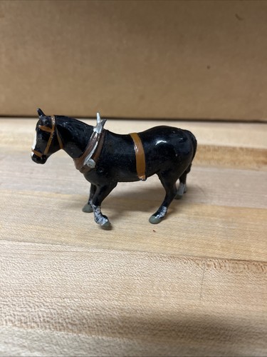 Vintage miniature black horse - miniature,