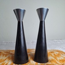 2 Vintage Wooden  chrome