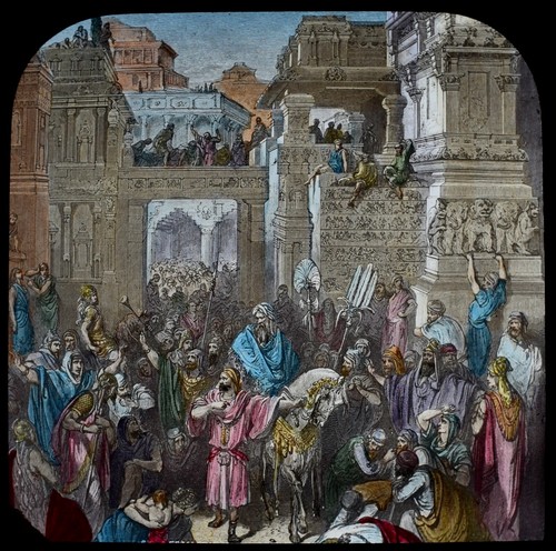 Magic lantern slide mordecais - magic,