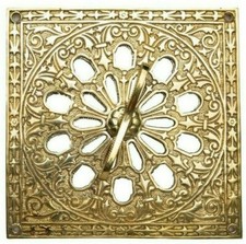 Solid Brass Air Vent - antique ventilation grating adjustable grille cover