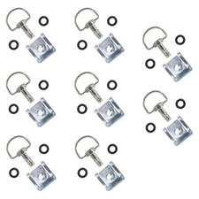17mm Universal Race Fairing Fasteners Quick Release D-RING 1/4 Turn Rivet 8 Pack