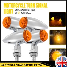 4x Amber Chrome Bullet Front