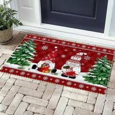 Christmas Funny Gnome Door Mat