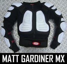 STERN 2 MOTOCROSS MX BIKE ENDURO BODY ARMOUR BIONIC II JACKET SUIT WHITE 