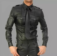 Mens Black Real Cowhide