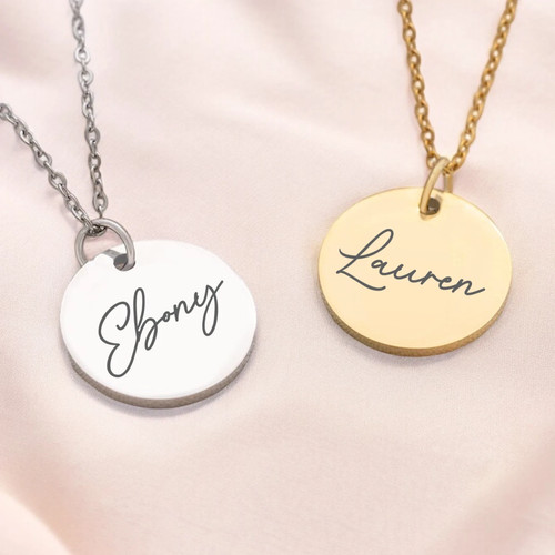 Personalized engraved pendant - "personalized,