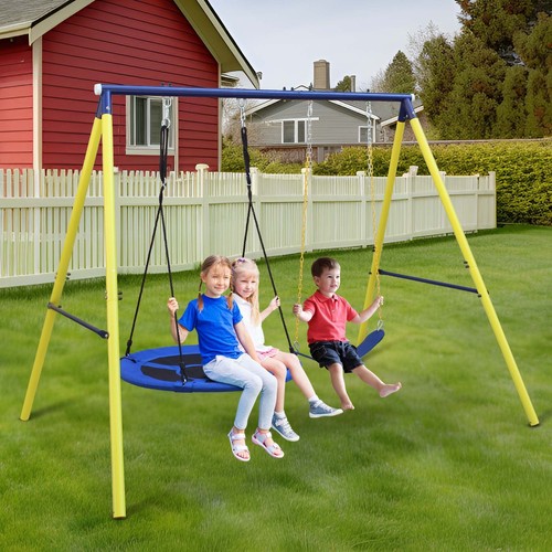 Swing set with hammock - in, 1