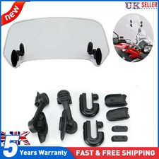 Clip On Windshield Motorcycle Deflector Extension Spoiler Set Wind Screen CLEAR