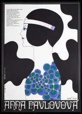 Original Movie Poster Anna Pavlova 1984 Czech VTG Print 1980s Art Posters