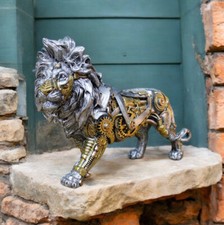 Steampunk Lion Ornament Industrial Home Decor Unique Statue Fast Shipping