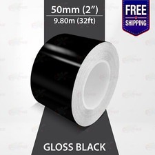 GLOSS BLACK 50mm PIN STRIPE Car Model Motorcycle Decal TAPE Vinyl Sticker 2"