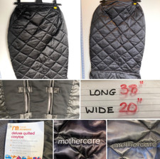 Mothercare Cosytoe Footmuff Black Deluxe Quilted Pushchair or Stroller  (RR)