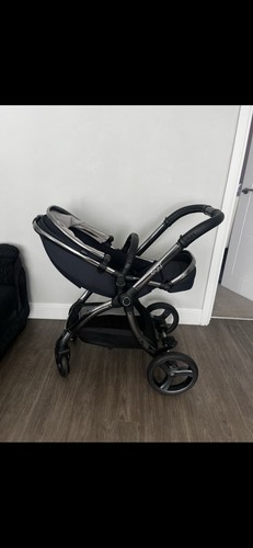 Blue egg travel pram with - blue,
