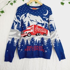 TU Coca Cola Holidays Are Coming Jumper Christmas Size L Lorry