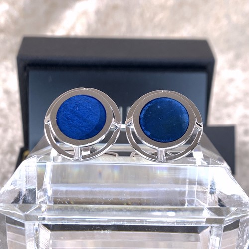 Dunhill cufflinks silver - dunhill, blue