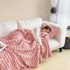Large ribbed faux - ribbed, fur