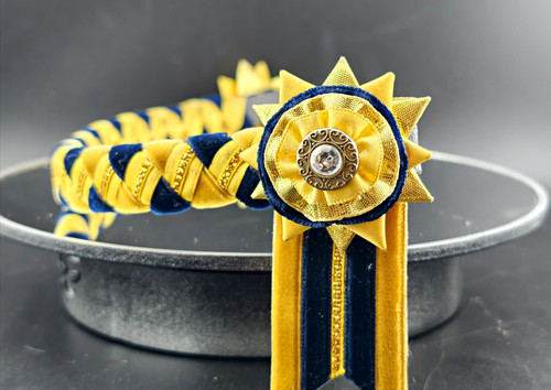 Yellow gold navy - yellow/gold, velvet