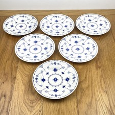 6 x Mason's (Vintage) Furnivals Blue Denmark Side Plates - 17.5 cm