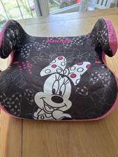 Child’s Booster Seat Minnie Mouse Design Used But Still Fair Condition for Age