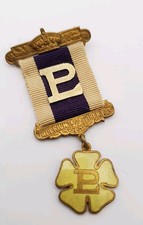 Primrose League Medal Ribbon & Bars Yellow Enamel Vintage Medal 