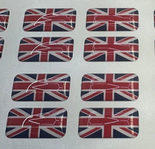 Union jack gel domed - 4x,