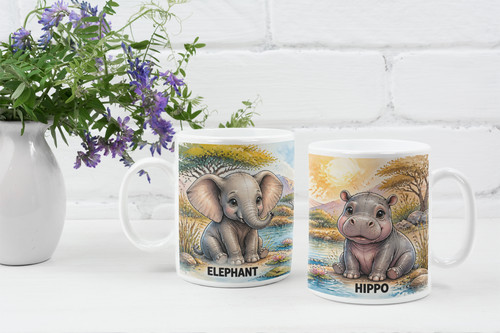 Elephant giraffe hippo coffee - elephant,